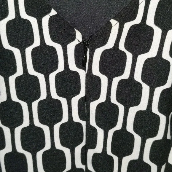 CB Established Women's Size 15 Geometric Print One Piece Lined Career Wear Dress - Picture 7 of 16